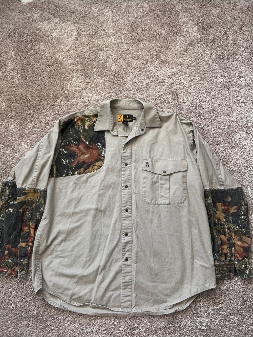 Browning Khaki Button-Up hunting camo size large